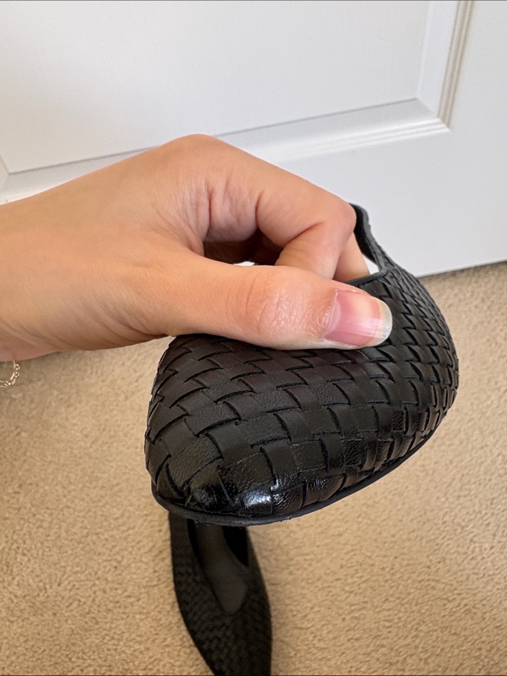 Everlane The V Slingback Black Woven Flat 8.5 - Picture 7 of 8